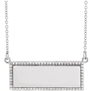 Diamond Name Bar Pendant Necklace,SOLD