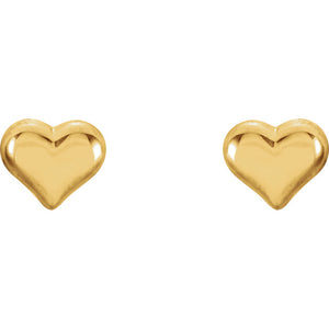14k Heart Earrings, SOLD