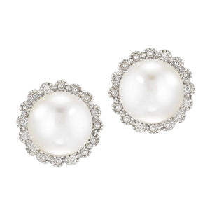Cultured Pearl and Diamond Earrings, SALE, SOLD
